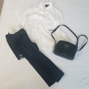 White Woven Buttonup Shirt